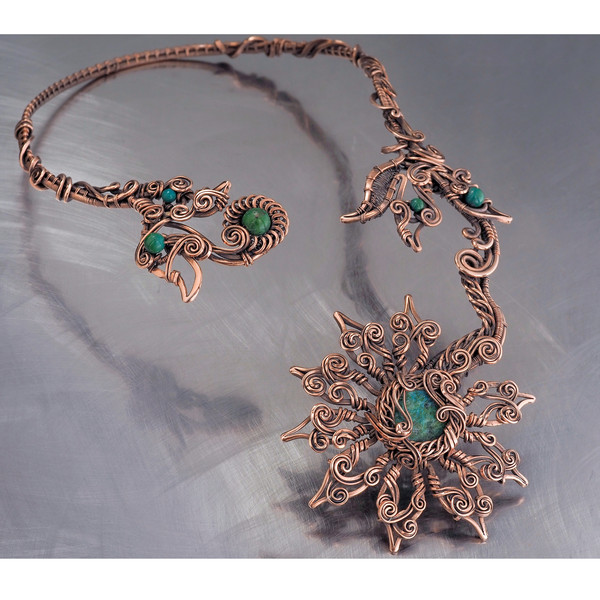 wirewrappedcoppernecklacechrysocollauniqueflowerstylehandcraftedjewelry (5).jpeg