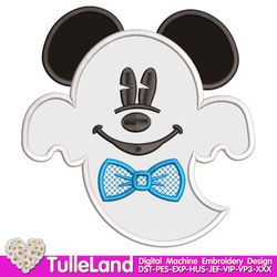 Halloween Mr Mouse Ghost Machine embroidery applique design