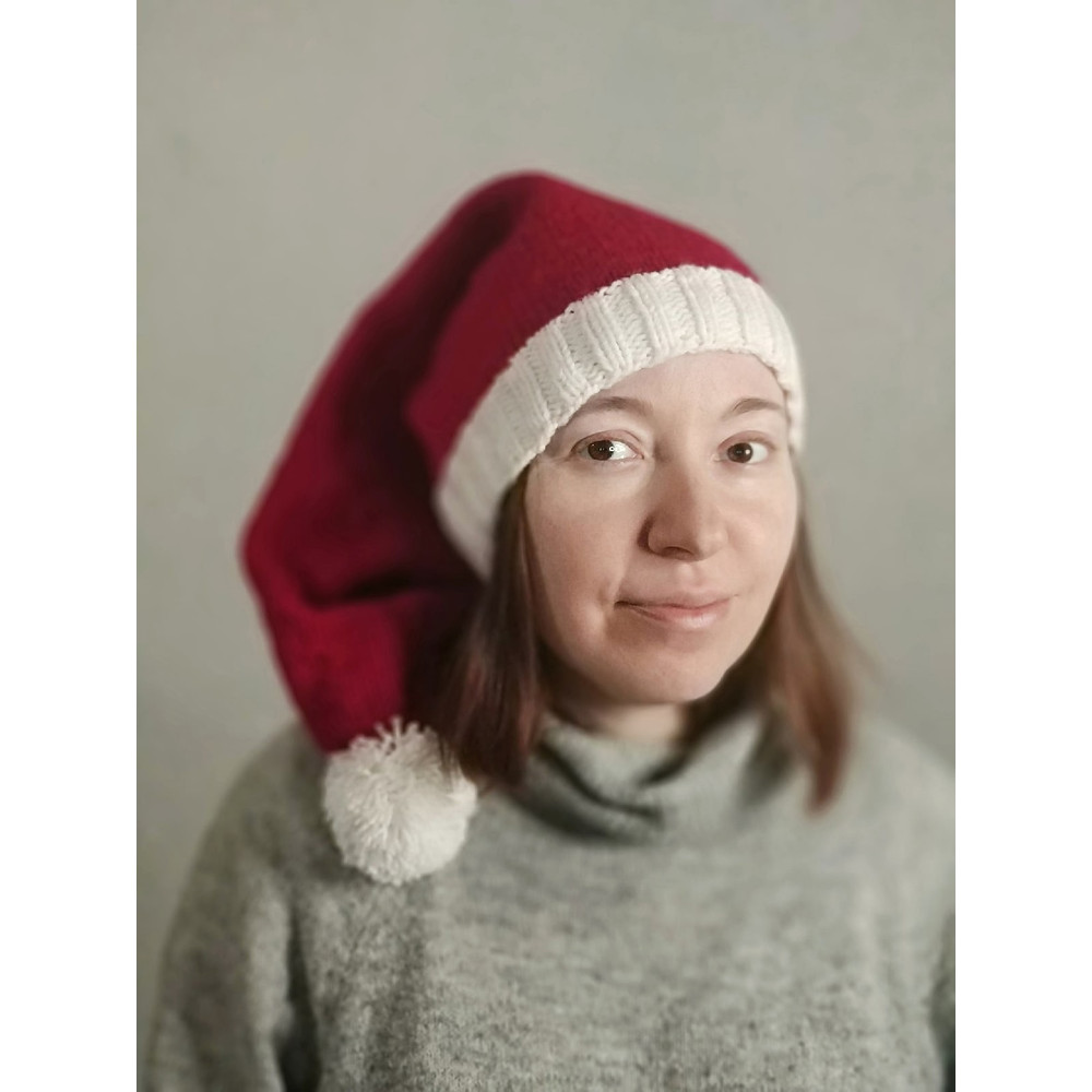 Santa hat pompom hat Christmas hat Christmas gifts women hat knitted hats For Christmas