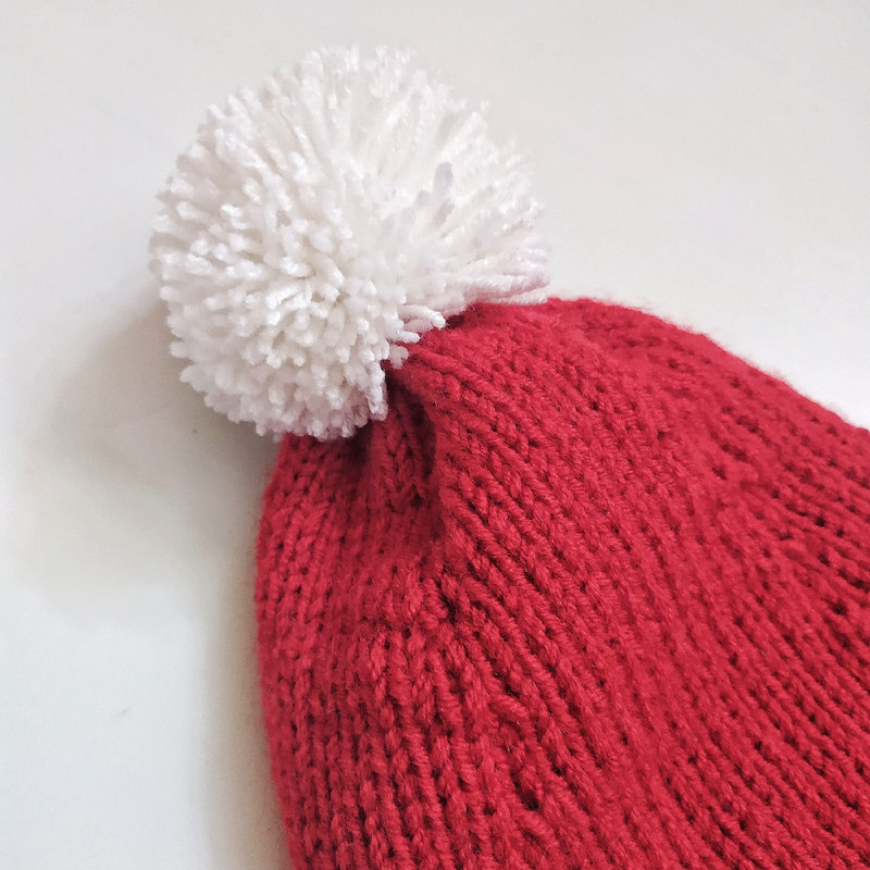 Santa hat pompom hat Christmas hat Christmas gifts women hat knitted hats For Christmas