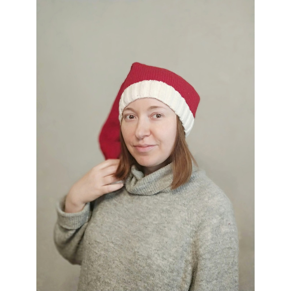 Santa hat pompom hat Christmas hat Christmas gifts women hat knitted hats For Christmas