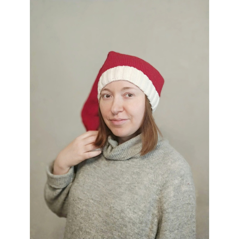 Santa hat pompom hat Christmas hat Christmas gifts women hat knitted hats For Christmas