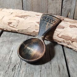 Handmade wooden coffee scoop, tea scoop, measuring spoon, Wooden gift coffee lovers, 9th anniversary willow wood spoon