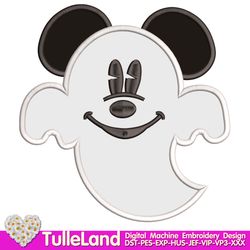 Halloween Mouse Ghost Machine embroidery applique design