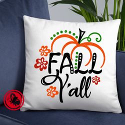 Autumn decor Fall Y'all Pumpkin clipart Thanksgiving decor Digital downloads png pdf svg