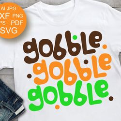 gobble gobble svg files thanksgiving turkey clipart food drink digital downloads