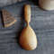 Handmade wooden spoon from natural apricot wood with decorated handle - 07
