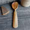 Handmade wooden spoon from natural apricot wood with decorated handle - 08