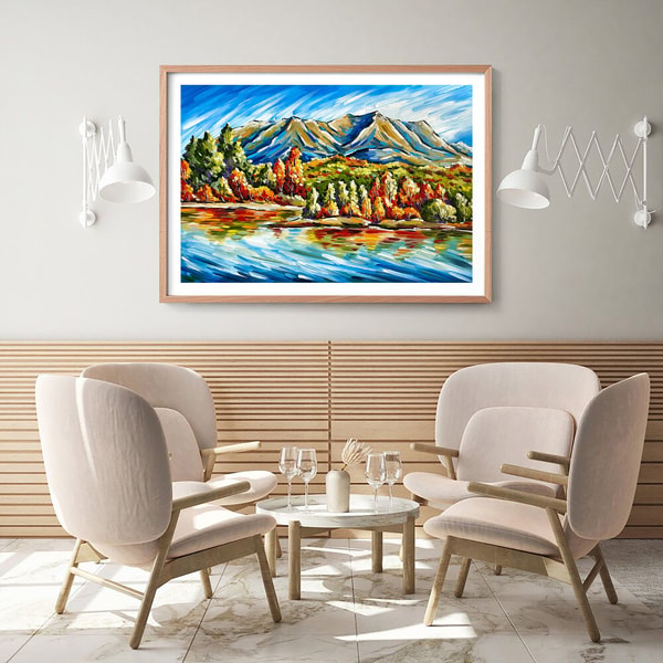 One State R&b Painting Mount Katahdin Painting Baxter State Park Original Oil Paint | Inspire ...