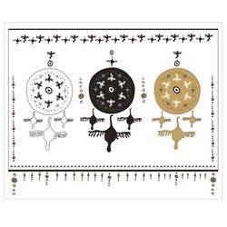 printable wall art: panel with birds on the shaman tambourine. digital download. vector illustration