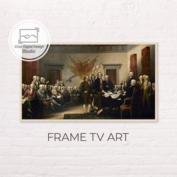 Samsung Frame TV Art | 4k Vintage Oil Paintings Art for Frame TV | Digital Art for TV | The Declaration of Independence