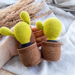 Crochet cactus pattern, plant pattern crochet, amigurumi cactus