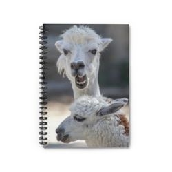 Funny alpaca print spiral notebook