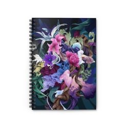 Floral ornament spiral notebook