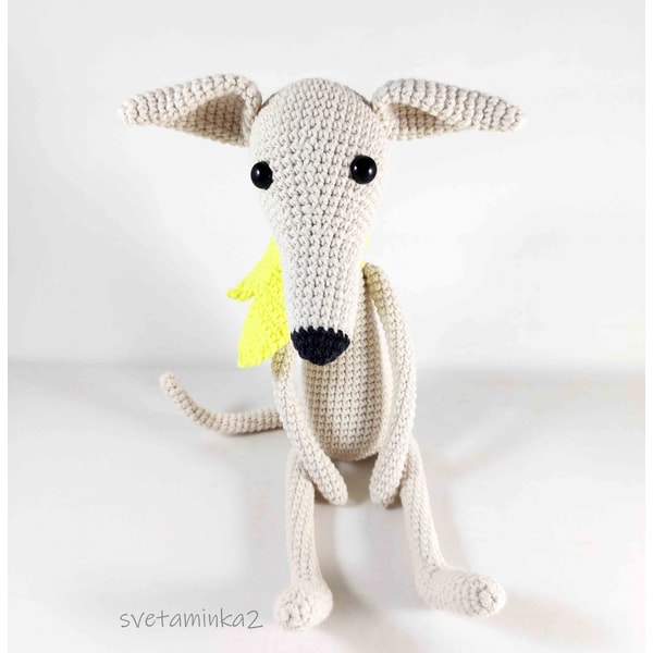 Whippet Pattern Whippet Crochet Pattern Whippet Amigurumi Pattern Greyhound | Inspire ...