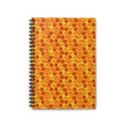 Honeycomb pattern spiral notebook