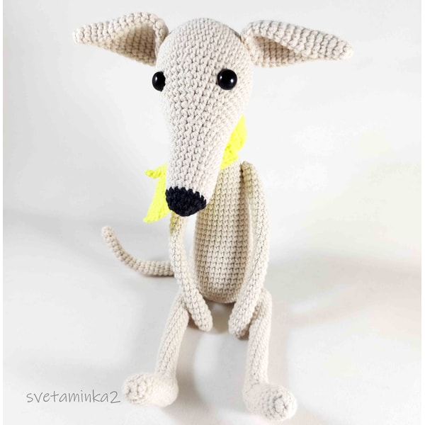 Whippet Pattern Whippet Crochet Pattern Whippet Amigurumi Pattern Greyhound | Inspire ...