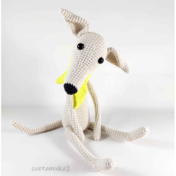 Whippet Pattern Whippet Crochet Pattern Whippet Amigurumi Pattern Greyhound | Inspire ...