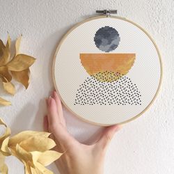 modern cross stitch pattern boho cross stitch pdf geometric cross stitch mid-century modern