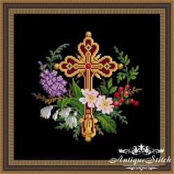 christian cross 1 berlin woolwork vintage cross stitch pattern pdf