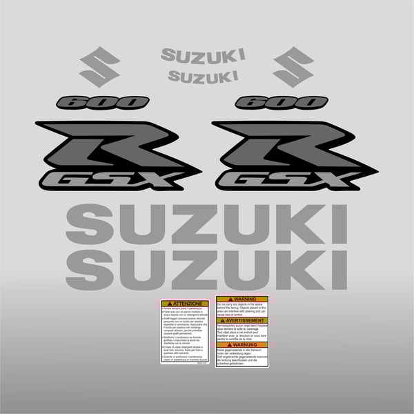 Graphic vinyl decals for Suzuki GSX-R 600 motorcycle 2008-20 - Inspire ...