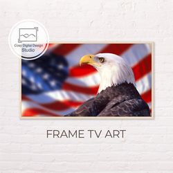 Samsung Frame TV Art | 4th of July | American Flag And Eagle Art For The Frame TV | Digital Art Frame Tv | Patriotic