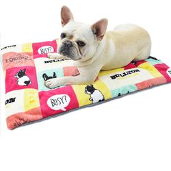 Pet Cat Bed Dog Mat Machine Washable Flannel Cushion