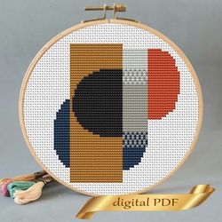 abstract cross stitch pattern pdf, design easy embroidery diy, modern embroidery