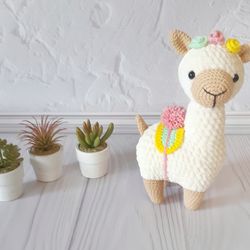 Alpaca plush toy Stuffed llama alpaca crochet alpaca lover