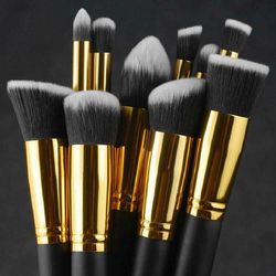 10pcs Makeup Brushes Cosmetic Eyebrow Blush Foundation Powder Kit Set PRO Beauty Eyeshadow Eyeliner Brush USA