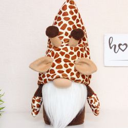 Giraffe Gnome / Zoo Animal Toy / Nursery Decor