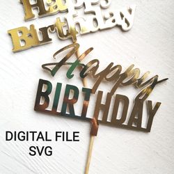 Birthday Topper cake template SVG