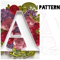 Pattern of letter A / Template | Quilling Paper Art Templates