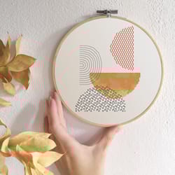 geometric cross stitch pattern modern boho cross stitch pdf mid-century modern cross stitch