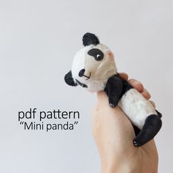 Panda Bear Pattern 12cm - Pdf DIY Teddy Pattern