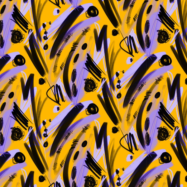Seamless-pattern-abstract-caricature-yellow