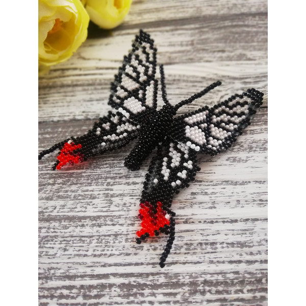 Bead-Butterfly-Brooch-Insect-Brooch