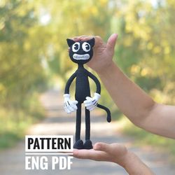 Cartoon Cat, Crochet Pattern. ENG PDF