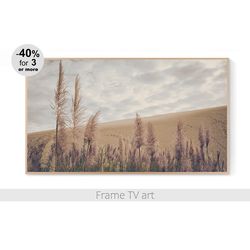 Frame TV Art Digital Download, Samsung Frame TV art Pampas Grass, Frame TV art landscape, Frame TV art coastal | 493