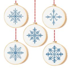 Christmas cross stitch patterns, Snowflakes cross stitch pattern modern, Cross stitch pattern pdf
