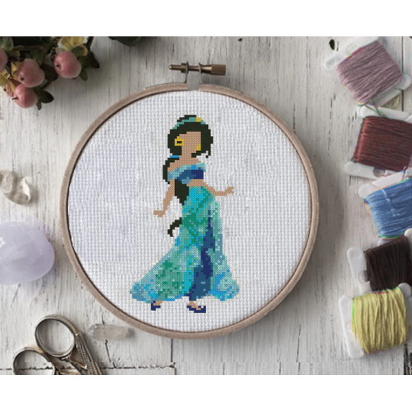 Beginner cross stitch pattern princess , princess baby cross - Inspire  Uplift