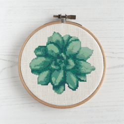 Succulent cross stitch pattern