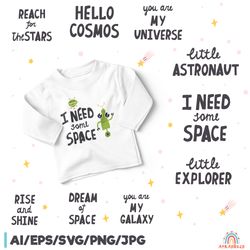 Space Galaxy Lettering Display Phrases