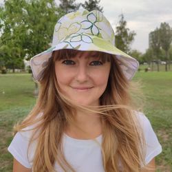headwear handmade panama hat bucket for woman from cotton