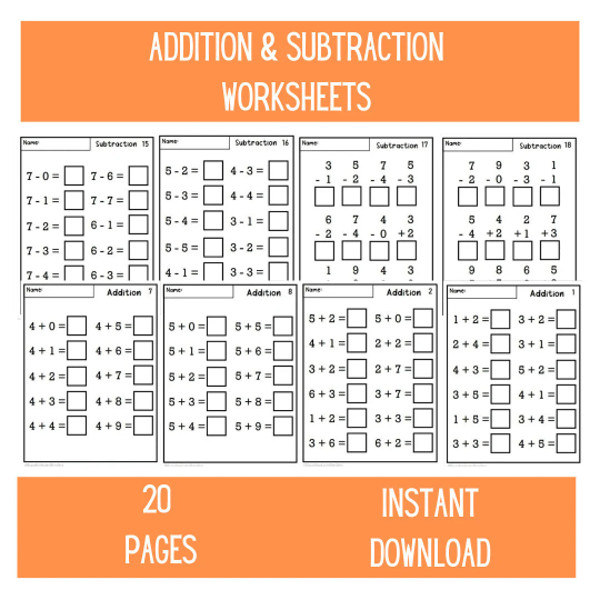 Preschool math worksheets download