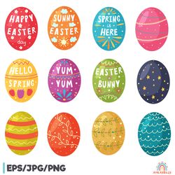 Cartoon Easter Egg Hunt Clipart