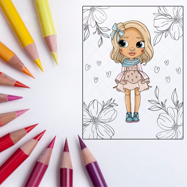 Floral Doll. Coloring Page 1.JPG