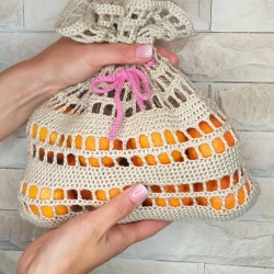 bag crochet pattern, crochet dice bag, crochet laundry bag, crochet market bag