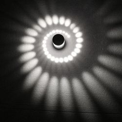 spiral lighting effect led wall lamp