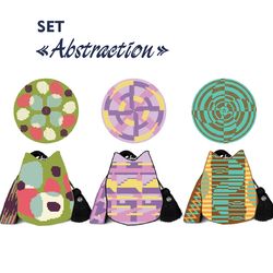 Tapestry Crochet Bag PATTERNS / Set Abstraction